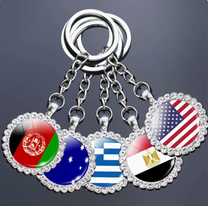Porte-clés personnalisé en gros avec drapeau de <span class=keywords><strong>Malte</strong></span>, entièrement orné de strass, pendentif décoratif pour sac <span class=keywords><strong>à</strong></span> dos - Product Image 3