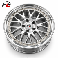 Jantes forgées classiques en maille à deux pièces avec lèvre polie 18 19 20 pouces 5x112 5x120 pour BMW Audi Benz
