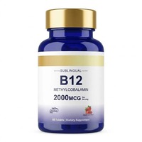 Comprimés de Vitamine B12 à Marque Blanche, 30 et 60 Comprimés, 2000mcg, Saveur Baies Naturelles, Complément Alimentaire, Vente en Gros OEM