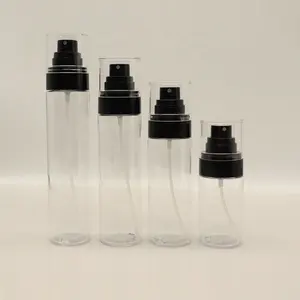 Cosmetische Pomp Fles 50Ml 80Ml Verpakking Spray Fles Huisdier Zwart Plastic Spray Fles