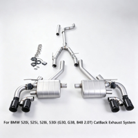 Silencieux Valvetronic GFC Catback compatible avec BMW 540i 530i 528i 525i 520i G30 G38 2.0T 3.0T, tuyau d'échappement en acier inoxydable 304