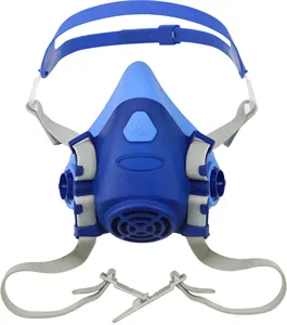 Kaliteli ve ucuz yarım yüz silikon solunum OEM gaz maskeleri yarım yüz parçası yeniden solunum