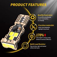 Ampoules LED T15 W16W 3030 9SMD Canbus sans erreur pour feux de recul de voiture 921 912 W16W 6000K Blanc Lampe de marche arrière 12V Accessoires auto