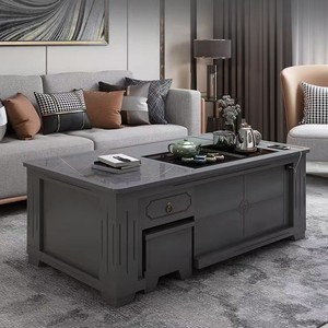 Kung Fu Tea Table Solid Wood <b>Square</b> Integrated Tea Tray With Storage Living Room Coffee Table - Product Image 4