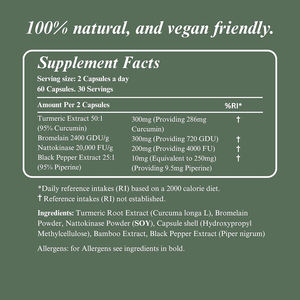 แคปซูลขมิ้นและโบรมีเลนแบรนด์ส่วนตัว บำรุงสุขภาพข้อต่อ ช่วยดีท็อกซ์ตับ ส่งเสริมการย่อยอาหาร - Product Image 2