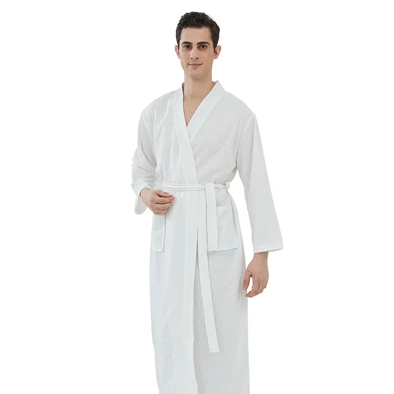 Wholesale Luxury Winter Cotton Thick Soft Sweat Sleepwear Lounge Long Fleece Towel Terry Bathrobe Hotel Mens Bath Robe