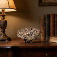 Sculpture de squelette de dinosaure simulé vintage, support de présentation, objet de collection, décoration rétro pour la maison, le bureau, l'étude, le bureau, l'étagère, la bibliothèque