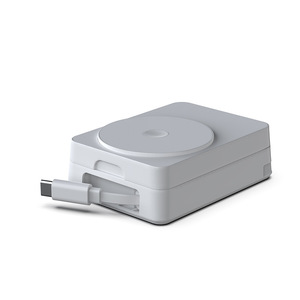 Nouveau <span class=keywords><strong>chargeur</strong></span> sans fil magnétique pliable 3 en 1 avec câble intégré pour iPhone, Apple Watch, <span class=keywords><strong>AirPods</strong></span>, station de charge de bureau - Product Image 5