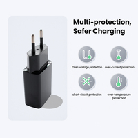 Cargador USB de 5 W, Adaptador de Viaje Portátil de Corriente Alterna a Corriente Continua, Cargador USB A de 5 V 1 A, Cargador Rápido Tipo C para Teléfono