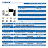 Bomex usine 30/60W Split Co2 Laser Machine de marquage montage rotatif en option double ordinateur de galvanomètre à lumière rouge