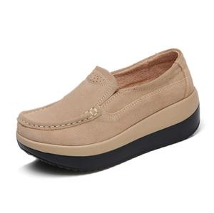 Sh10585a Nuevo Modelo 2025 Zapatos Casuales para Mujer Slip-On con Plataforma de 4cm - Product Image 5