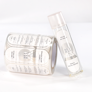 Factory Custom White PP Gold Foil Cosmetic <b>Labels</b>, High Quality <b>Waterproof</b> Oil & Scratch Resistant Adhesive Stickers - Product Image 2