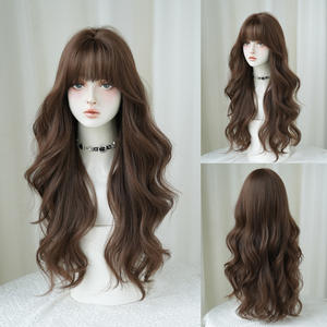 <span class=keywords><strong>ผม</strong></span>ปลอมสีน้ำตาลน้ำผึ้งคุณภาพสูง ทนความร้อน ผลิตด้วยเครื่องจักร ทรงผมยาว<span class=keywords><strong>หยักศก</strong></span>ใหญ่ พร้อมหน้าม้า<span class=keywords><strong>ฟู</strong></span>ฟ่อง เต็มศีรษะ สำหรับผู้หญิง - Product Image 4