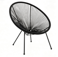 Chaise de jardin moderne en rotin pour l'extérieur, résistante, imperméable et confortable