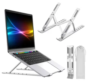 Offre spéciale support pour ordinateur portable en aluminium support pliable pour ordinateur portable support de refroidissement accessoires informatiques support de Table pour ordinateur portable cadeau