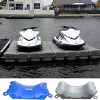 Dock flottant modulaire en PEHD anti-corrosion pour le stockage de jet-skis et yachts, plateforme de marina à charnières, capacité de charge 350 kg/m