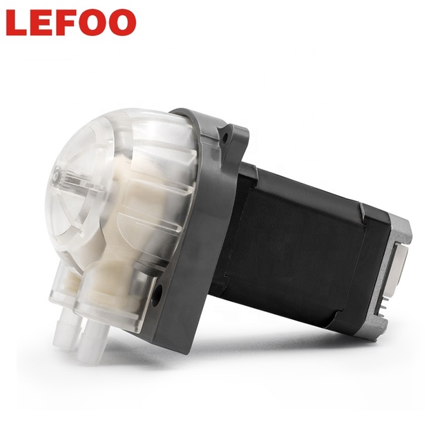 LEFOO 12/24v Adjustable Speed Stepper Motor Peristaltic Pump Manufacturer 200ml/min Beverage Dosing Peristaltic Liquid Pump