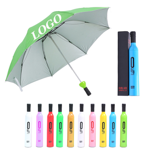Paraguas Publicitarios Personalizados al por Mayor, Modernos, con Forma de Botella, de Tela Pongee, con Marco de Metal Negro, para Regalos Empresariales - Product Image 6