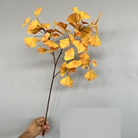 Daun Ginkgo Oranye Terlaris, Bunga Artificial, Rangkaian Bunga Mewah