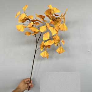 MSH Naranja, Hoja de Ginkgo Artificial Más Vendida, <span class=keywords><strong>Arreglos</strong></span> Florales de Alta Gama - Product Image 6