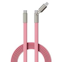 Kabel Pengisian Cepat 2-in-1 240W Tipe-C ke & Tipe-C, Kabel Data Silikon Cair Paduan Seng untuk 8-17, Laptop