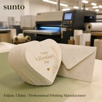 Plantbare Valentijnskaarten van zaadpapier, liefdeskaarten met enveloppen, gepersonaliseerde naam, milieuvriendelijke cadeauverpakking