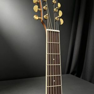 Guitare acoustique de 40 pouces avec table en épicéa massif, dos et flancs brillants, guitare acoustique de haute qualité - Product Image 4