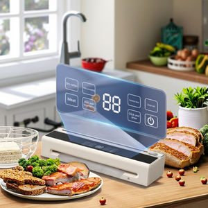 USBワイヤレスウェット/ドライ真空シーラー家庭用プラスチックフレッシュキーパー食品包装保管ドライウェット分離真空シール - Product Image 1