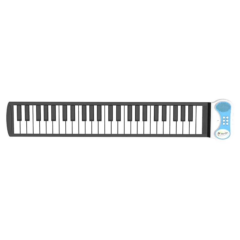 卸売61キーデジタルピアノキーボードシリコンフレキシブルハンドロールアップピアノ
