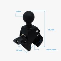 Motorrad Fahrrad Griff Bar Schiene Montieren mit 1 zoll Ball Halterung für Gopro Action Kamera für Ram Mount Lenker Clamp