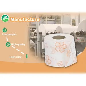 Wholesale Hot Selling Dissolved Printed Toilet Tissue Roll Flowers Soft High Quality For Sensitive Skin Manufacturers Prices