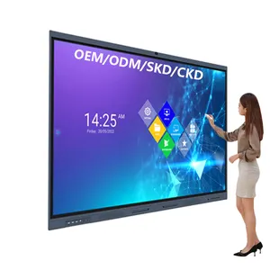Aangepaste 65 Inch Touchscreen Monitor Led Flat Board Digitaal China Interactief Whiteboard Smart Board Voor Klaslokaal