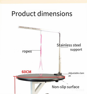 Mesa de <span class=keywords><strong>Peluquería</strong></span> Hidráulica de Acero Inoxidable para Mascotas, Diseño Simple, Altura Ajustable, Mesa de Baño para Perros y Gatos para Salón Profesional - Product Image 4