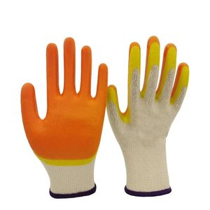 Industrial Good <strong>Grip</strong> Poly Cotton Assembly Safety Work Hand <strong>Gloves</strong> Heavy Duty Construction Garden Protective Latex Coated <strong>Glove</strong> - Product Image 2