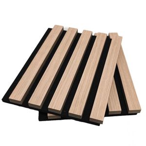 Isolation thermique et panneau de bois ignifuge décoration murale acoustique moderne cannelé flexible panneau mural décoratif en bois - Product Image 1
