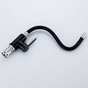 Stainless Steel Kitchen Faucet Flexible Hose Deck <b>Mounted</b> Pull Out <b>Spray</b> Modern Design Ceramic Valve Core - Product Image 1