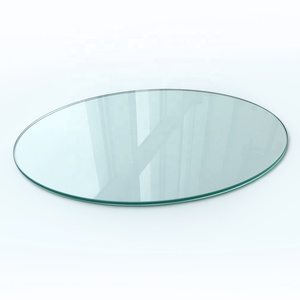Ourwarm — plateau de table en <span class=keywords><strong>verre</strong></span> <span class=keywords><strong>trempé</strong></span>, <span class=keywords><strong>rond</strong></span> et transparent, personnalisé, pour décoration de style moderne - Product Image 3
