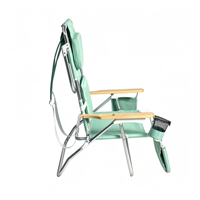 Chaise longue de camping portable moderne en tissu Oxford, pliable, double usage (assis-inclinable), avec pare-soleil, pour plage et pique-nique