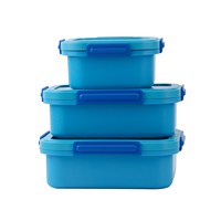 Boîte à lunch bento en plastique avec compartiments et bouteille d'eau pour l'école, récipient pour étudiants compatible micro-ondes