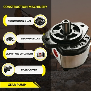 ปั๊มเกียร์ไฮดรอลิก CI34K-A02-027L CI34KA02027L 3/4" แบบมีร่องลิ่ม น็อต SAE A-2 1-4 GPM 4350 PSI พอร์ต SAE 10 SAE 12 - Product Image 2