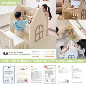 Bộ bàn ghế chơi đa năng bằng nhựa cho trẻ nhỏ, có thể vẽ, học tập, xếp hình - Product Image 3