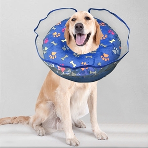 2-in-1 şişme köpek koni ayrılabilir anti-yalama kalkan ayarlanabilir köpek koni yaka ameliyattan sonra yumuşak köpek Donut yaka - Product Image 6