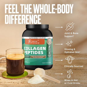 Complément de collagène en peptides nutraceutiques pour la santé des articulations des adultes, 500g de poudre de collagène en peptides - Product Image 2