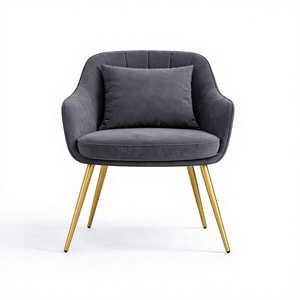 Soft Upholstered Rocking Chair with Armrests for Living Room Bedroom Outdoor Villa Workshop Home Office - Product Image 1
