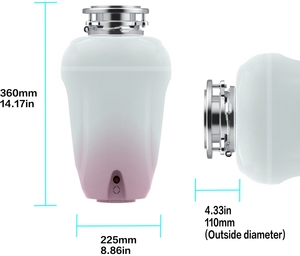 Điện thép không gỉ + <span class=keywords><strong>ABS</strong></span> nhựa bồn rửa nhà bếp chất thải thực phẩm disposer DC động cơ giảm thanh Công nghệ tự động Máy Nghiền Rác - Product Image 3