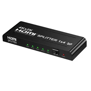 HDMI Splitter 1x4 Hdmi Input Scart Output Hdmi to Scart Converter Black Nice OEM Power Time Packing PCS Color Package