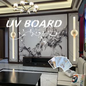 Lámina de Plástico Impermeable de Alto Brillo UV, Lámina de PVC de Alto Brillo con Aspecto de Mármol para Decoración de Paredes, Venta al por Mayor de Fábrica - Product Image 1