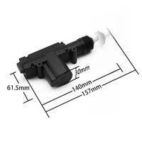 Actionneurs de verrouillage central de voiture universels rotatifs à 360 degrés à tête fixe 12V/24V en ABS pour commande de porte