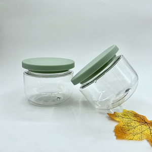 250ml Recyclable Avocado Green PP Wide Mouth Snap Top Jar Round Bottom for Cosmetic Scrub Cream Face Body Lotion - Product Image 2