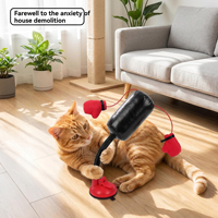 Meilleure Vente : Jouet de boxe vertical pour chat avec base à ventouse, jouet gant de boxe pour chat, divertissement autonome, anti-stress, fournitures pour animaux de compagnie